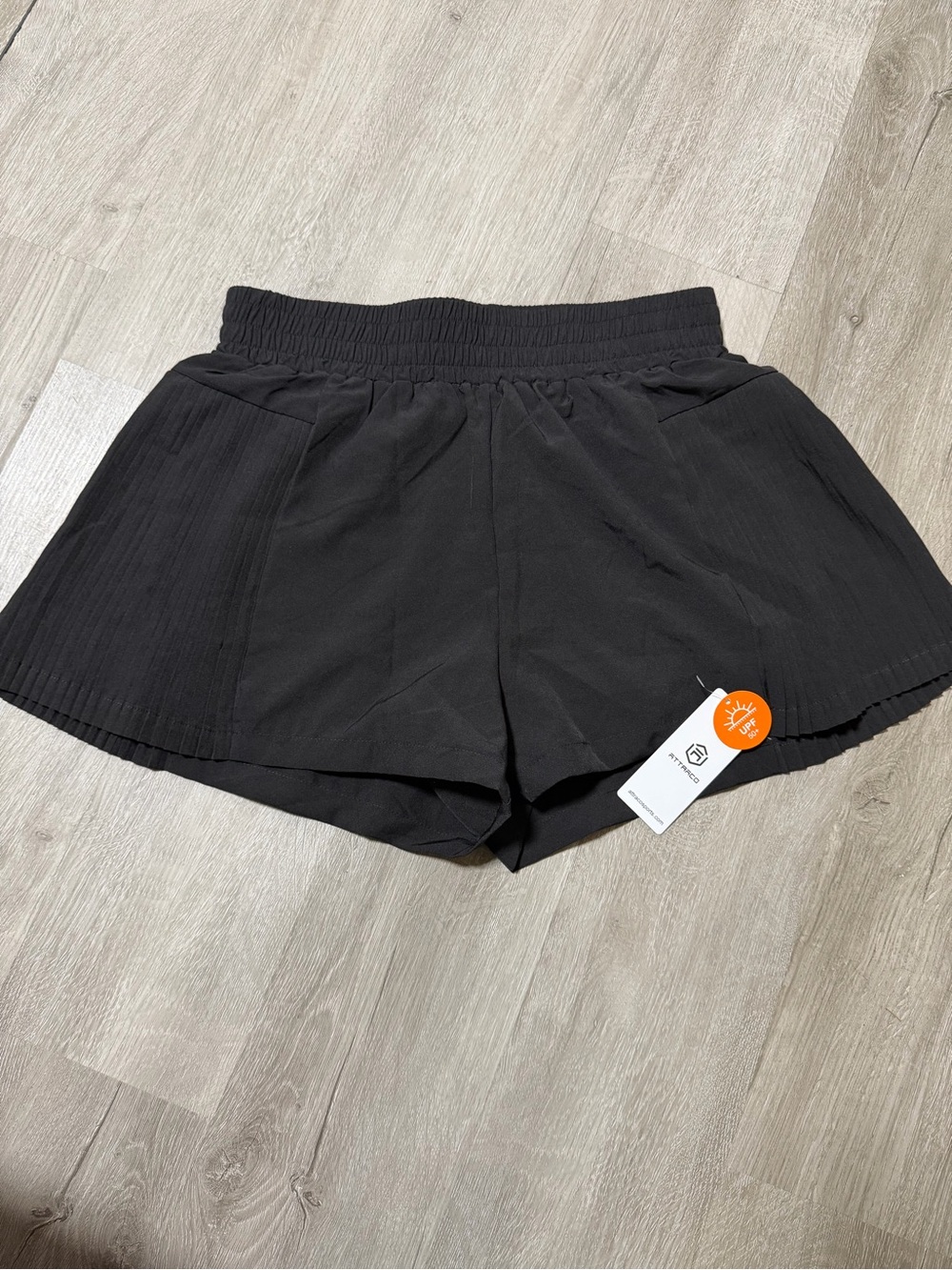 Women’s Black Athletic Pull-On Shorts with Elastic Waist